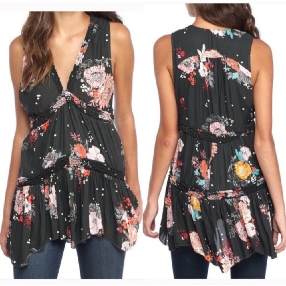 Free People Haze Printed Tank Top Tunic | M